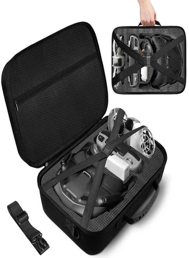 GAGITERVR Neo Carrying Case Compatible with Bundle Motion Fly More Combo DJI Neo, Hard Travel Bag for Goggles N3/3/2 & RC Motion 3 & RC-2/N3/N2/N1/FPV 3 Remote Controllers and Accessories, Blacks - Image 1